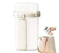 Travel Salad Container | Double-Layer Airtight Clear Jars | Portable Double Layer Food Storage Container - Light Meal Salad Cup | Breakfast Fruit Containers With Fork, Airtight Salads Box For Oatmeal
