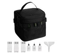 Travel Seasoning Containers, Portable Seasoning Set with 6 Bottles, Salt and Pepper Shakers, Seasoning Condiment Dispenser for Outdoor Travel, Camping, BBQ, Picnic, and Cooking