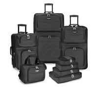 Travel Select Amsterdam - Equipaje Vertical Extensible con Ruedas, Gray, 8-Piece Set, Juego de 2 Piezas