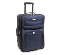 Travel Select Amsterdam - Equipaje Vertical Extensible con Ruedas, Navy, Checked-Medium 25-Inch, Amsterdam - Equipaje Vertical Extensible con Ruedas