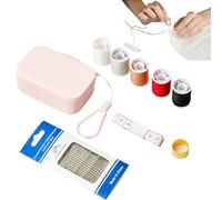 Travel Sewing Kit - Magnetic Needle Thread Sewing Box for Quick Fix Projects | Portable Family Repair Craft Accessories with Compact Organizer, Tools for Women Men Teens Kids Grandma