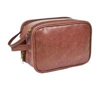 Travel Shaving Kit Case | Pu Leather Toiletry Bag | Large Capacity Cosmetic Bag | Men's Toiletry Organizer, Business Travel Toiletry Case, Compact Shaving Organizer, Travel Organizer for Toiletries,