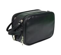 Travel Shaving Kit Case | Pu Leather Toiletry Bag | Large Capacity Cosmetic Bag | Men's Toiletry Organizer, Business Travel Toiletry Case, Compact Shaving Organizer, Travel Organizer for Toiletries,