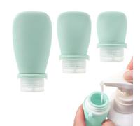 Travel Size Bottles, 3 Piece Refillable Silicone Cosmetic Accessories, Leak Proof Refillable Squeeze Containers Set, Empty For Shampoo Hair Conditioner Soap Bath Shower Gel Body Lotion