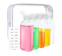 Travel Size Bottles, Portable Refillable Containers, Spillproof Transparent Bottles, Leak-Resistant Caps, Lightweight Squeeze Material, Easy Refill Opening, Great for Home Gym Hiking Camping Vacation