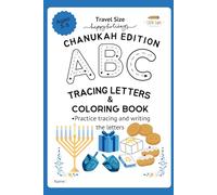 Travel Size CHANUKAH EDITION - ABC TRACING LETTERS & COLORING BOOK: Practice tracing and writing the letters - Kids Ages 3-5