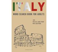 Travel-Size Large Print Word Search Book with 100 Italy-Themed Brain-Boosting Puzzles and Solutions