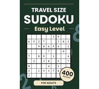 Travel Size Sudoku Book: Easy level Small Sudoku Puzzles for Adults, Number Games and Brain Teasers for Travel