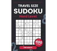Travel Size Sudoku Book, Hard level Small Sudoku Puzzles for Adults, Number Games and Brain Teasers for Travel.