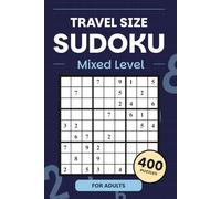 Travel Size Sudoku Book, Mixed level Small Sudoku Puzzles for Adults, Number Games and Brain Teasers for Travel
