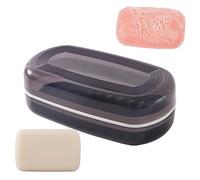 Travel Soap Box, Soap Holder, 6.10 Inches, Compact Washing Dish, Double Layer Draining Design for Home, Shower, Gym, College Dorm, Hotel, Road Trip, Camping, Hiking, Outdoor, School, Bathroom