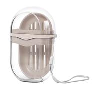 Travel Soap Dish, Bathroom Bar Container, 4.33 Inches Leakproof Built in Drain Tray & Click Lock Lid Design, Handsoap Storage Box for Home, Garden, Kitchen, Shower, Bath and Camping Use