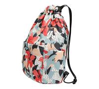 Travel Sports Backpacks, Dry and Wet Separation Flower Printing Pack, Gym Backpack with Organized Interior For Men and Women Swimming Traveling Business Trip Casual Gatherings Beach Party