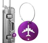 Travel Tags Round Name Card - Aluminum 6x6cm | Gold Luggage Label For Suitc