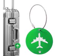 Travel Tags Round Name Card - Aluminum 6x6cm | Gold Luggage Label For Suitc