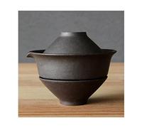 Travel Tea Set Tetera de cerámica Japonesa de 200ml, Tetera para Hacer té, Taza de té Gaiwan para Puer, 1 Cuenco, 2 Tazas, Juego de té, vajilla de cerámica cruda Retro