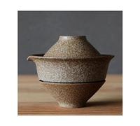 Travel Tea Set Tetera de cerámica Japonesa de 200ml, Tetera para Hacer té, Taza de té Gaiwan para Puer, 1 Cuenco, 2 Tazas, Juego de té, vajilla de cerámica cruda Retro