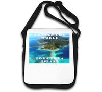 Travel The World Bora Bora Island - Bolso de hombro, color blanco, White, Talla única