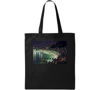 Travel The World Copacabana Beach Río de Janeiro - Bolsa de algodón ecológico natural, color negro, Black, Talla única