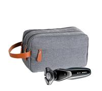 Travel Toiletry Bag for Men, Travel Toiletry Bag Organizer, Water Resistant Toiletry Bag, Double Layer Organizer Case Grooming Toiletry Bag, Mens Travel Toiletry Case with Handle, Gris, Se référer au