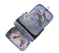 Travel Toiletry Bag For Women & Men, Waterproof Makeup Bag, Portable Shower Bags With Zipper, Wet And Dry Separation TravelPouch, Storage Organizer With Hook For Home Travel, Negro , riferimento