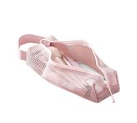 Travel Toiletry Bag, Portable Toothbrush Pouch, Multi-Functional Mesh Organizer for Vacation, Airport, Road Trip, Gym, Cruise, Hospital, Bathroom, Beach, RV Use, 9.06x2.56x2.17 pulgadas, rosa, Se
