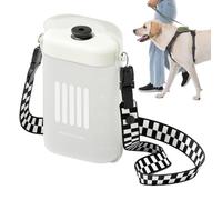 Travel Water Bottle Dogs, Adjustable Strap, Large Capacity, Leakproof Dispenser, (Blue/Pink), Built-In Storage Box & Poop Bag Holder, Portable Dog Walking Accessories For Outdoor