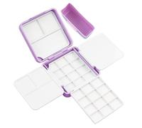 Travel Watercolor Palette with Sealing Lid, Portable Paint Storage Box, 24 Grids Moisturizing Palette for Watercolor, Oil Paint, and Acrylics, Leakproof Compact Painting Organizer for Artists