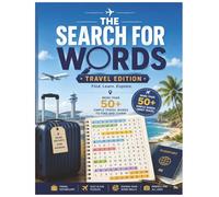 Travel Word Search for Adults: 50 Relaxing Travel-Themed Word Search Puzzles with Fun Vacation Words and Solutions