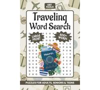 Travel Word Search Puzzle Book: Word Searches with Easy to Read Print about Traveling, Camping, City Trips and More | 6x9 inches, 111 pages | 50+ Puzzles ... Gift for Vacation, Holidays and Free Times