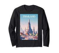 Traveler Backpacker World Adventurer Wander Bangkok Tailandia Manga Larga