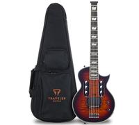 Traveler Guitar LTD EC-1 Deluxe - Guitarra eléctrica de viaje con bolsa de concierto, color marrón oscuro