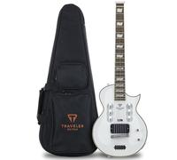 Traveler Guitar LTD EC-1 - Guitarra eléctrica de viaje con bolsa de concierto, color blanco nieve