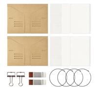 Traveler Notebook Accessories Set Folder PVC Zipper Pouch Pen Loop Or
