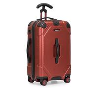 Traveler's Choice Maxporter II Hardside Polycarbonate Suitcase with Spinner Wheels, Red, 22" Carry-On Luggage