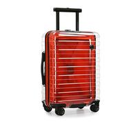 Traveler's Choice Millennial II - Maleta de Mano rígida Transparente de 22 Pulgadas, Red, Carry-On 22-Inch, Equipaje Giratorio rígido Transparente de 22 Pulgadas