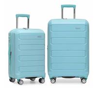 Traveler's Choice Pagosa - Equipaje Giratorio expandible Indestructible, Azul Celeste, 2 Piece Set, Pagosa - Equipaje Giratorio expandible Indestructible