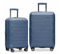 Traveler's Choice Pagosa - Equipaje Giratorio expandible Indestructible, Azul Pizarra, 2-Piece Set (22/26), Traveler's Choice Pagosa - Equipaje Giratorio expandible Indestructible