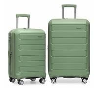 Traveler's Choice Pagosa - Equipaje rígido con Ruedas giratorias expandible e Indestructible, Verde, 26" Medium