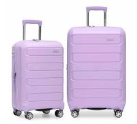 Traveler's Choice Pagosa Indestructible Hardshell Expandable Spinner Luggage, Lavender, 2 Piece Set