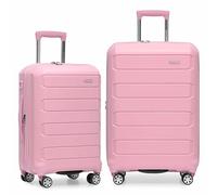Traveler's Choice Pagosa - Equipaje Giratorio expandible Indestructible, Pink, 2 Piece Set, Pagosa - Equipaje Giratorio expandible Indestructible