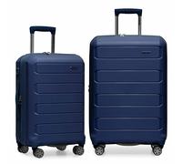 Traveler's Choice Pagosa Indestructible Hardshell Expandible Spinner Equipaje, Navy, 2-Piece Set (22/26), Equipaje Giratorio expandible Pagosa Indestructible Hardshell