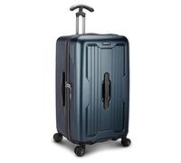Traveler's Choice Ultimax Maleta rígida de policarbonato con Ruedas, Azul Marino Mate, Checked 26-Inch