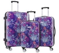 Travelers Club Bella Caronia Deluxe 20", 7 Luggage & Travel Accessories, Jardin, 3 Piece Set