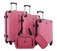 Travelers Club Chicago Hardside - Maleta giratoria expandible, Hot Pink, Paquete de 5, Chicago Hardside - Maleta giratoria expandible