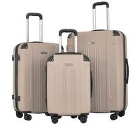 Travelers Club - Juego de 3 Maletas rígidas Chicago Plus, Champiñón