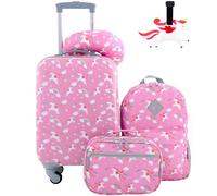 Travelers Club Juego de Equipaje para niñas de 5 Piezas, diseño de Unicornio