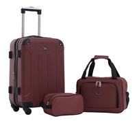Travelers Club Sky+ - Juego de Equipaje, Mantequilla de Manzana, Juego de 3 Piezas, Chicago Hardside - Maleta giratoria expandible
