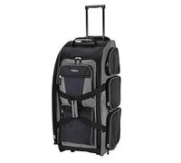 Travelers Club Xpedition - Bolsa de Lona Vertical con múltiples Bolsillos y Ruedas de 76 cm, Gris, 30" Suitcase, Xpedition - Bolsa de Lona Vertical con Ruedas de 76 cm