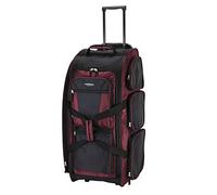 Travelers Club - Bolsa de Lona Vertical Xpedition con Ruedas, de 76,2 cm, Rojo carmesí